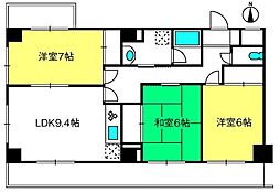 ロマーナ壱番館 3LDKの間取図画像