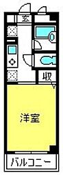 Y.S.T.東大宮 1Kの間取図画像