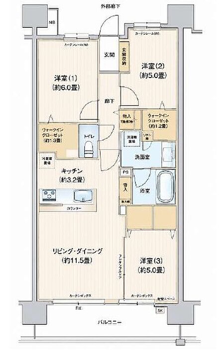 WICが2か所あり収納は豊富です、ご所有者様退去後にハウスクリーニング実施予定です。