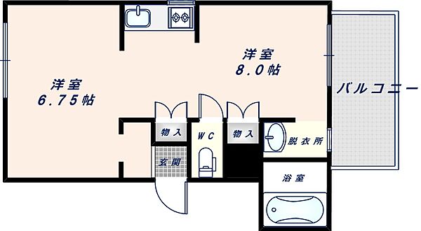 マーキュリーハイム飛田 501｜大阪府東大阪市御厨南1丁目(賃貸マンション1LDK・5階・35.33㎡)の写真 その2