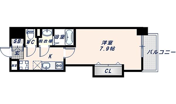 ラグゼ長田 409｜大阪府東大阪市長田西4丁目(賃貸マンション1K・4階・24.79㎡)の写真 その2