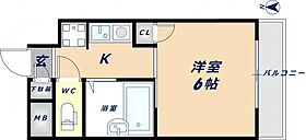 ビクトワール小阪 503 ｜ 大阪府東大阪市小阪2丁目11-11（賃貸マンション1K・5階・20.00㎡） その2