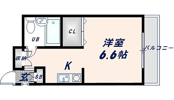 グリーンハウス ｜大阪府東大阪市小阪2丁目(賃貸マンション1R・5階・18.00㎡)の写真 その2