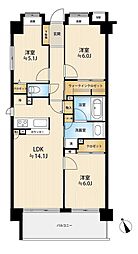 レーベンハイム久米川ルーエンプラッツ 新規リフォーム×ペット飼育可 3LDKの間取り