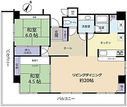 アーバンヒルズ湯河原 2LDKの間取図画像