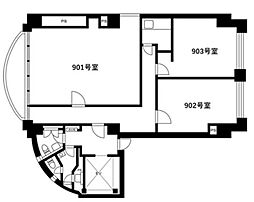 市ヶ谷クロスプレイスの間取図画像