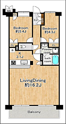 コスモフェスタ戸田 2LDKの間取図画像