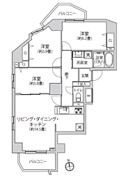 シャインノーブル川口リバーパーク 3LDKの間取図画像