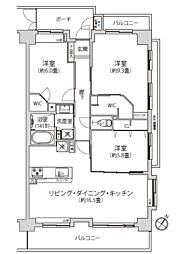 イトーピア川口元郷 3LDKの間取図画像