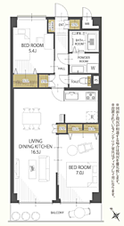 エンゼルハイム浦和中尾 2LDKの間取図画像