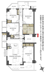 ヒューマンスクエア中浦和ガーデンヒルズ 4LDKの間取図画像