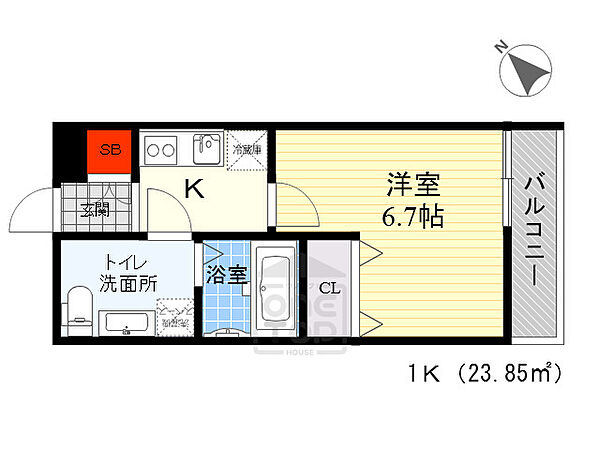 ブライト旭 ｜大阪府大阪市旭区清水４丁目(賃貸マンション1K・3階・23.85㎡)の写真 その2