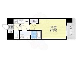 Osaka Metro堺筋線 扇町駅 徒歩6分の賃貸マンション 15階1Kの間取り