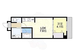 Osaka Metro今里筋線 新森古市駅 徒歩7分の賃貸マンション 3階1LDKの間取り