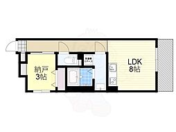 S-MOVE大阪鶴見 2階ワンルームの間取り