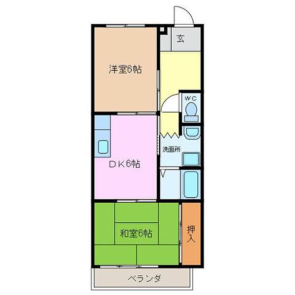 フラット立石B 2B1｜三重県伊賀市青山羽根(賃貸アパート2DK・2階・40.00㎡)の写真 その2