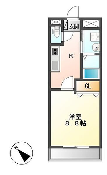 エトワール鴻之台 202｜三重県名張市鴻之台４番町(賃貸アパート1K・2階・30.96㎡)の写真 その2