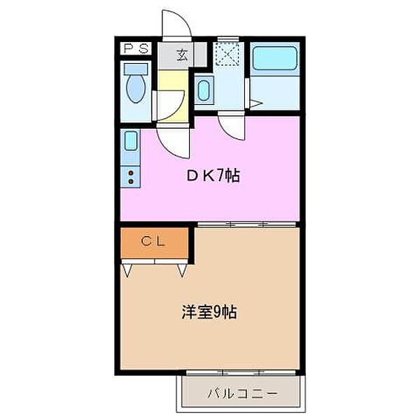 VillageEmonII 104｜三重県名張市下比奈知(賃貸アパート1DK・1階・38.49㎡)の写真 その2