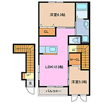 コンフォート希央台 201 ｜ 三重県名張市希央台２番町（賃貸アパート2LDK・2階・57.71㎡） その2