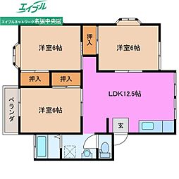 南桔梗が丘ハイツ 2階/-