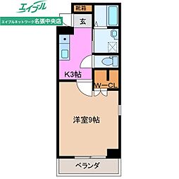 クラシオンレガーロ 1Kの間取図画像