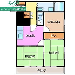 エムテック名張2番館 3DKの間取図画像