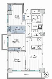 グリーンコーポ松戸みのり台 3LDKの間取図画像