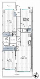クレドール宮前平 3LDKの間取図画像