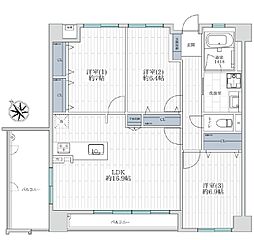 アーバンパレス一之江 3LDKの間取図画像