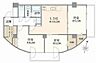 間取り：専有面積：７４．２６ｍ２　バルコニー面積：７．４５ｍ２　南と東の角住戸　２面バルコニー　新規リノベーション済み