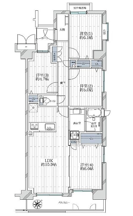 4LDK 間取り