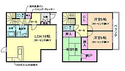 サンハイツトロアB棟 3SLDKの間取図画像