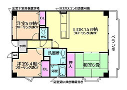 ラックヒルズ 3LDKの間取図画像