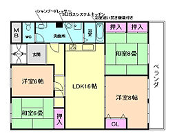 高塚苑 4LDKの間取図画像