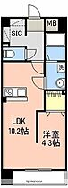 Ko Olina Yanagimaru 503 ｜ 宮崎県宮崎市柳丸町43-11（賃貸マンション1LDK・5階・44.34㎡） その2