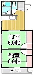 美之コーポ 2Kの間取図画像