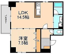 セレーノ六町 1LDKの間取図画像