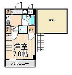 KFビル 1Kの間取図画像