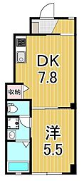 THE BASE 神明 1LDKの間取図画像