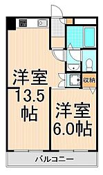 エスポワール東和第二 1LDKの間取図画像