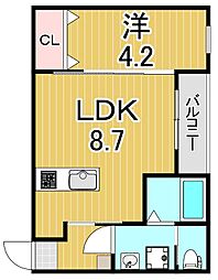 robot home 北綾瀬 1LDKの間取図画像