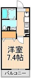 エルスタンザ綾瀬1丁目 1Kの間取図画像