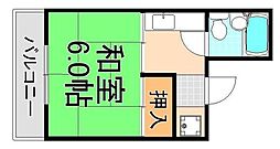 東栄マンション 1Kの間取図画像