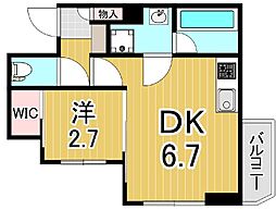 ステージグランデ亀有アジールコート 1DKの間取図画像
