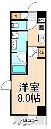 VERXEED綾瀬駅前 1Kの間取図画像