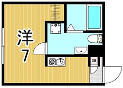 RSC綾瀬 ワンルームの間取図画像