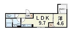 セレスティア大谷田V 1LDKの間取図画像