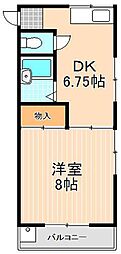 第5日東ハイツ 1DKの間取図画像
