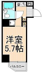 コスモ亀有5 1Kの間取図画像