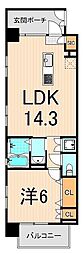 ROXELLES 1LDKの間取図画像